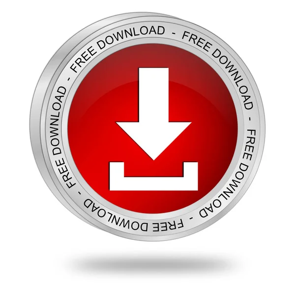 Red Free Download Button Illustration — Stock Photo, Image