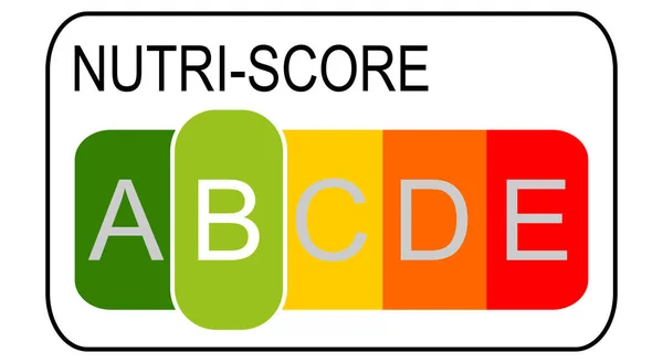Nutri Score Label Кольорова Етикетка Харчування Ілюстрація — стокове фото