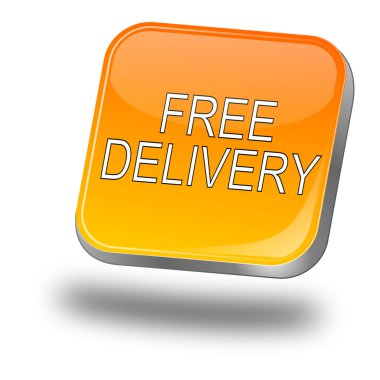 portakalsız Sevkiyat Düğmesi - 3D illüstrasyon