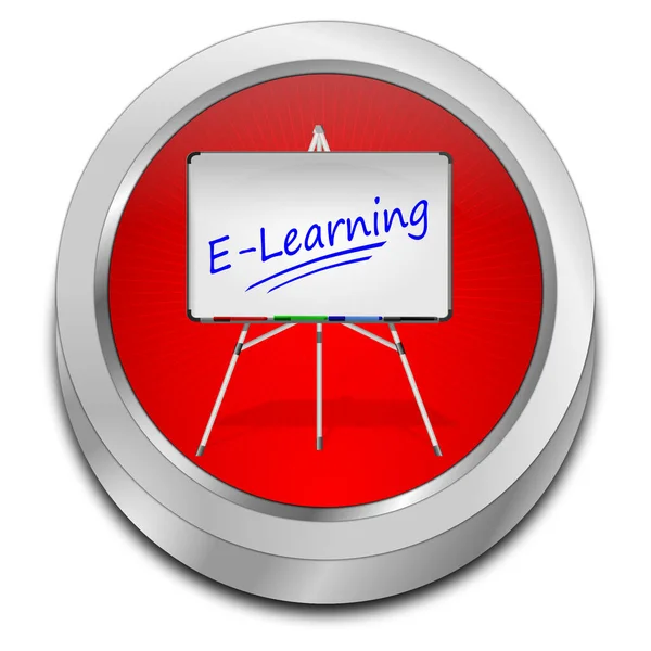 Rode Learning Knop Illustratie — Stockfoto