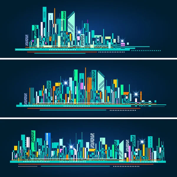 Moderne stad de ontwerp van de abstracte achtergrond van het leven met geometrische vormen. Conceptuele vectorillustratie. — Stockvector