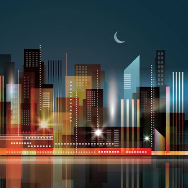 gece şehir arka plan