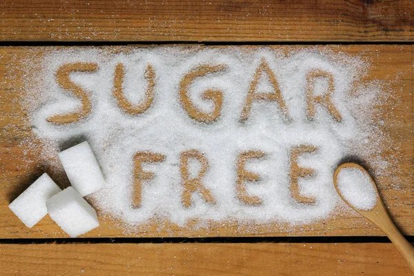 Una palabra sin azúcar con fondo —  Fotos de Stock