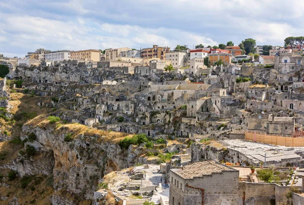 Panoramatický Pohled Matera Itálie — Stock fotografie