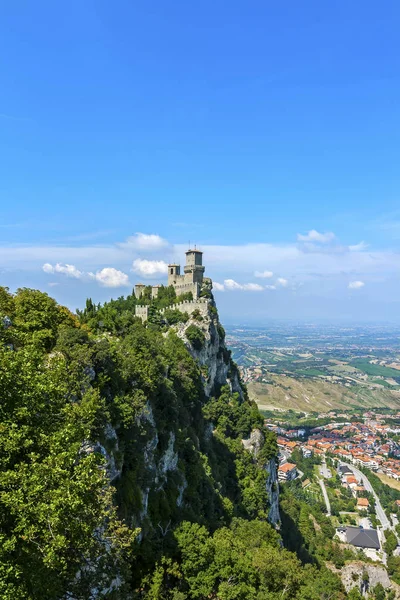Panoramautsikt Över San Marino Rocca Guaita — Stockfoto