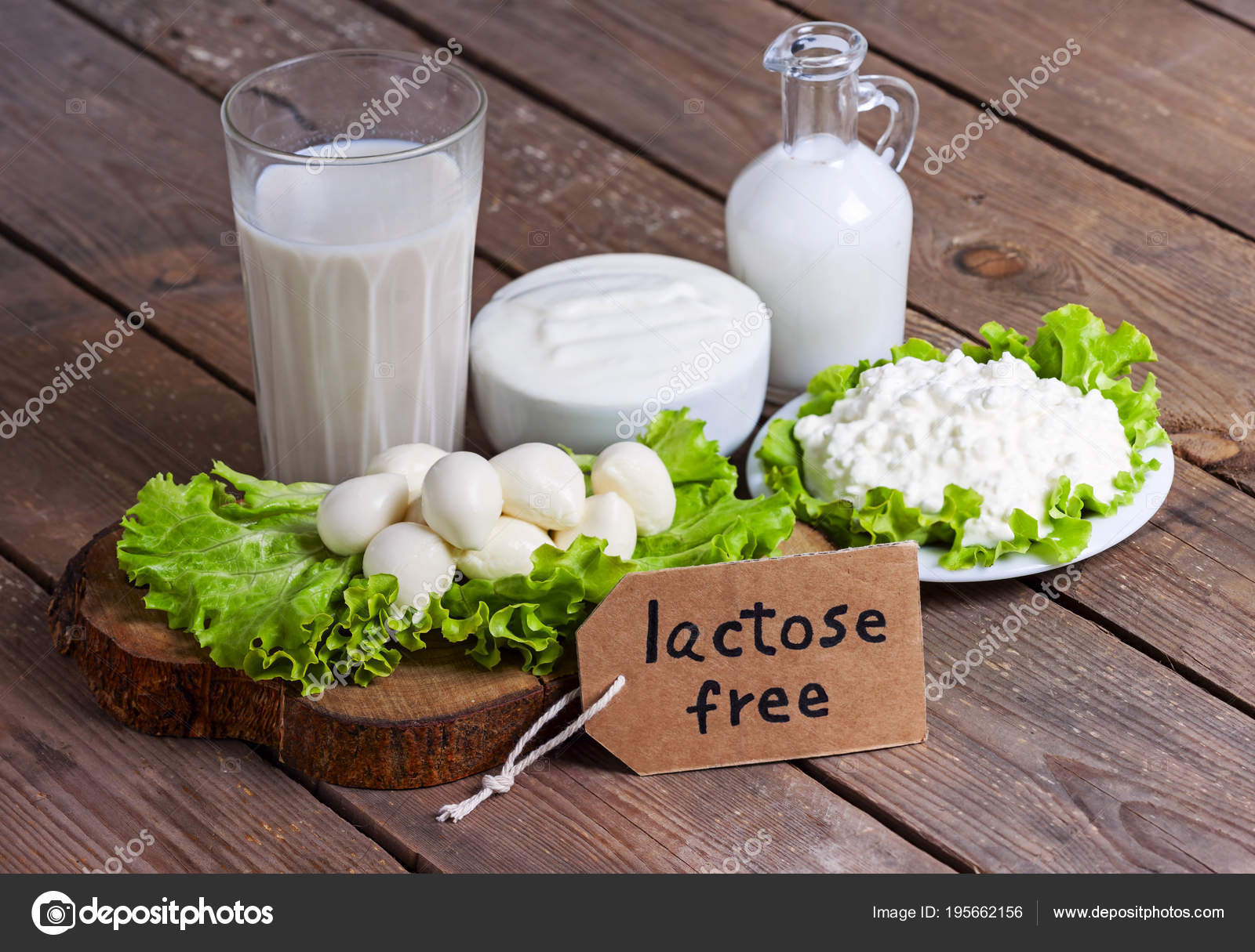 Milk, yogurt, mozzarella and cheese with background lactose free food
