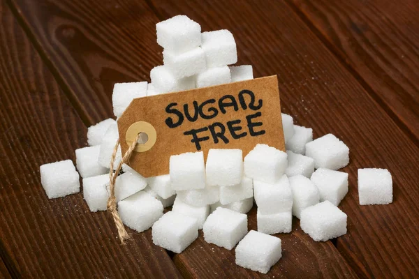 Una parola senza zucchero con sfondo — Foto Stock