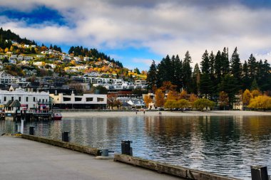 Queenstown New Zealand during the Fall clipart