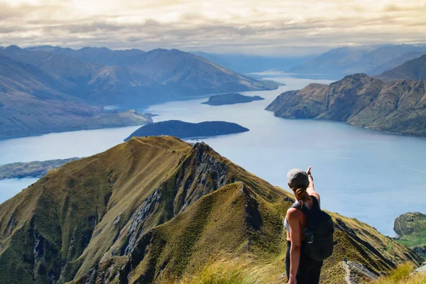 Ženské Turista Novém Zélandu — Stock fotografie