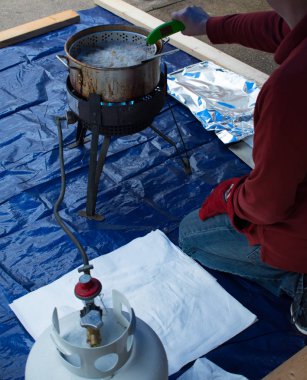 Şükran Günü Oustide Evde Kızarmış Hindi