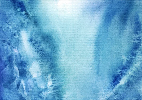 Obraz Abstrakcyjny Odcieniach Niebieskich Temat Morski Tło Plamy Akwareli Plamy — Zdjęcie stockowe