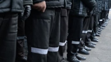 Hapishane. Mahkumlar oluşumunda hazır. Rus ceza sistemi. Kış Koleksiyonu