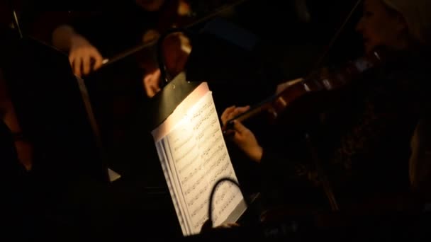 Symphonieorchester im Baschkir-Theater für Oper und Ballett — Stockvideo