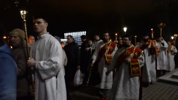 Pasqua. Liturgia pasquale nel 2017, Ufa. Chiesa ortodossa russa — Video Stock