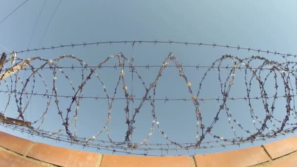 Gevangenis. Typische landschap van de gevangenis. Russische strafrechtelijk systeem. — Stockvideo
