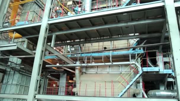 Las Instalaciones Industriales Una Central Hidroeléctrica Planta Fábricas — Vídeos de Stock