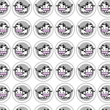 Çince Zodyak vektör desen için şirin öküz çizgi film simgesi