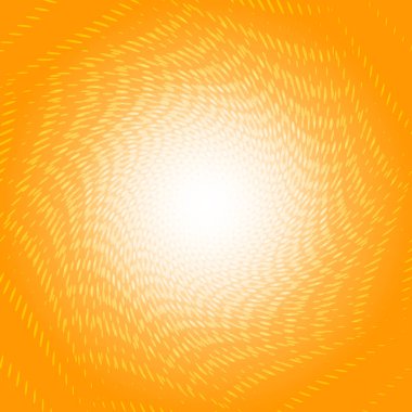 Arka plan kavramı için turuncu zemin üzerine beyaz noktalar yarı ton bükülmüş