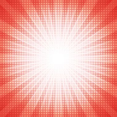 Beyaz noktalar yarı ton kırmızı soyut yıldız patlaması arka plan kavramı ile