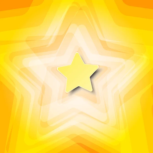 3D оранжевая форма звезды на прозрачном многослойном дизайне формы звезды для абстрактной концепции фона — стоковый вектор