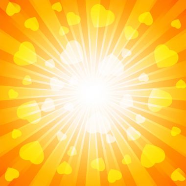 Birçok beyaz kupa için soyut vektör tasarım arka plan kavramı ile patlama turuncu