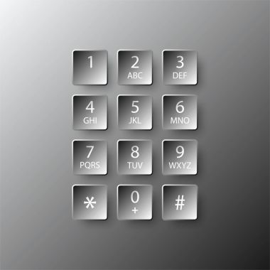 Basit siyah 3d numara arama kare düğme kağıt, Web sitesi tanıtım kapak poster vektör tasarım Infographic illüstrasyon kavramı