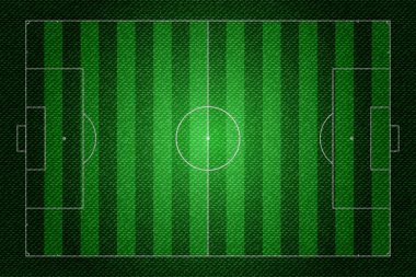 Gerçekçi Denim dokusuna futbol alanı öğesi vektör çizim tasarım concept.jpg