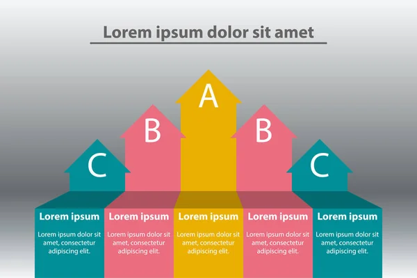 Kleurrijke papier pijlstijl infographic voor website presentatie cover poster vector illustratie ontwerpconcept — Stockvector