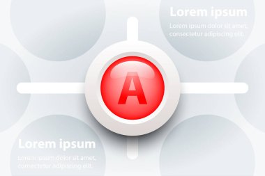 Kırmızı deseni sunu kapak poster vektör tasarım Infographic illüstrasyon kavramı için sıra Zaman Çizelgesi'nde 3d kağıt daire