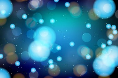 Mavi bokeh hafif kış arka plan vektör grafik tasarım konsepti için