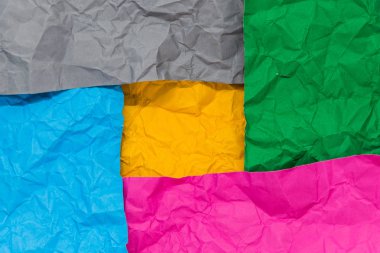 Doku Crumpled kağıt arka plan kavramı fikir için renkli