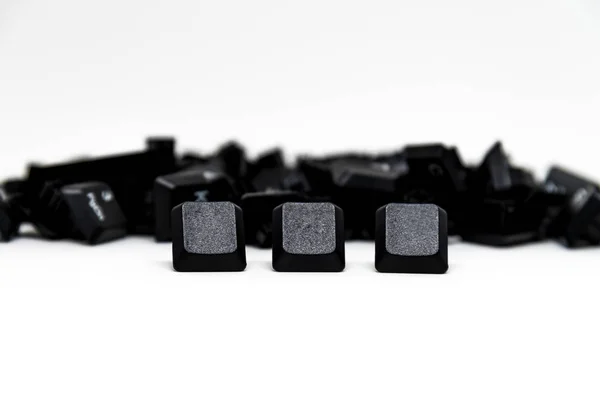 ABC palabra de botón de teclado Negro aislado sobre fondo blanco — Foto de Stock