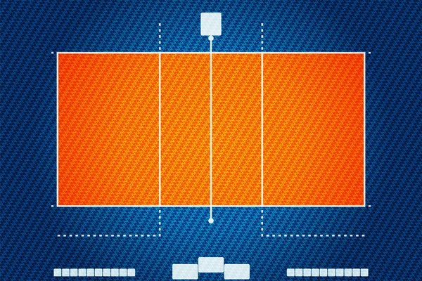 Texture Réaliste Brodée Patch Terrain Volley Ball Élément Vectoriel Illustration — Image vectorielle