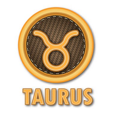 Toros Zodyak işareti sembol simge vektör grafik tasarım kavramı fikir için çalışmalarını işlemeli yama