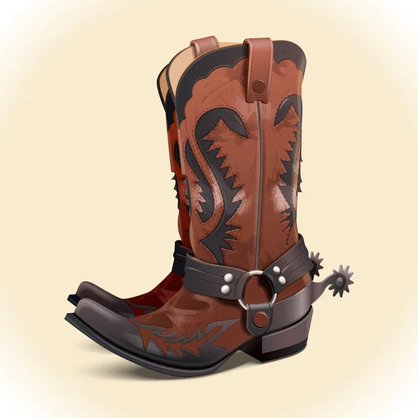 Cowboy botas vetor ilustração — Vetor de Stock