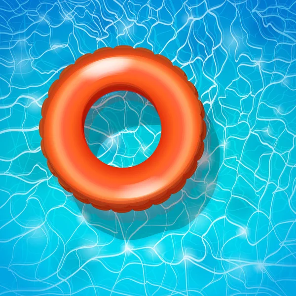 Galleggiante piscina arancione, anello piscina Illustrazioni Stock Royalty Free