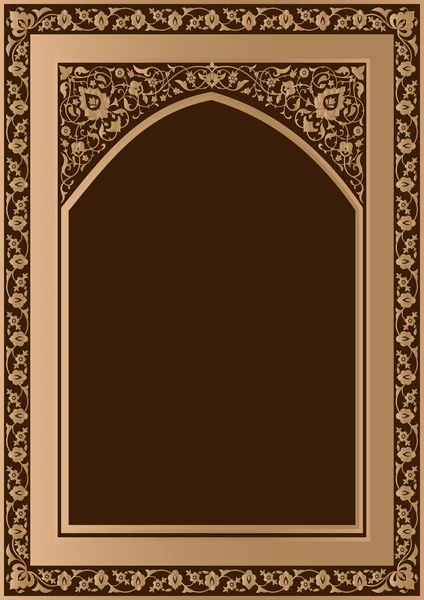 Золота рамка в арабському стилі — стоковий вектор