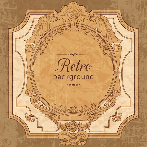 Fond baroque rétro — Image vectorielle