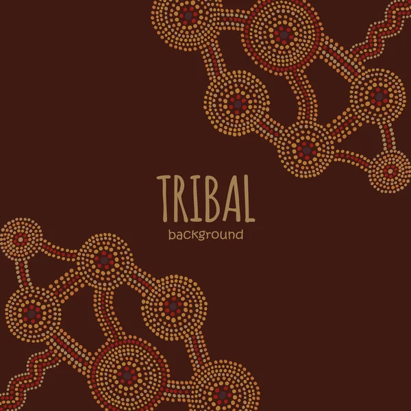 Tribal background in Aboriginal style — Stock Vector