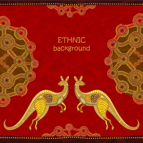 Cangurul etnic — Vector de stoc