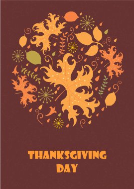 Şükran günü arka plan renkli yaprakları ile