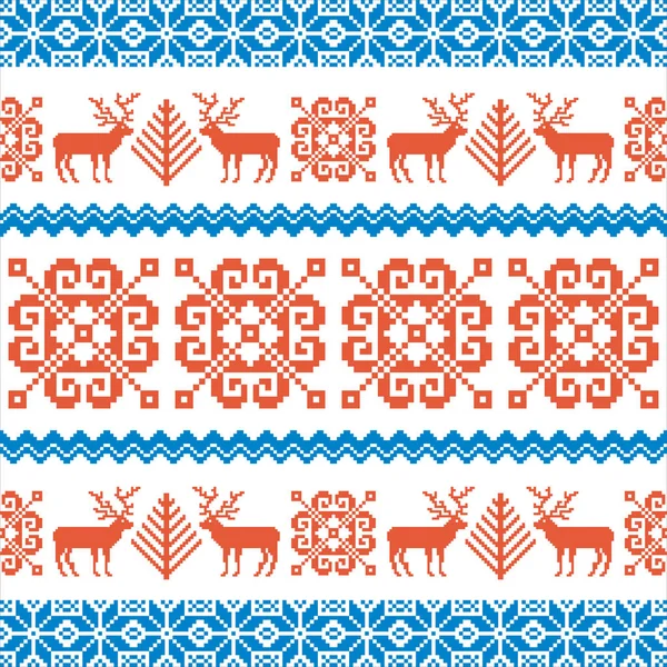Patrón tradicional de punto navideño — Archivo Imágenes Vectoriales