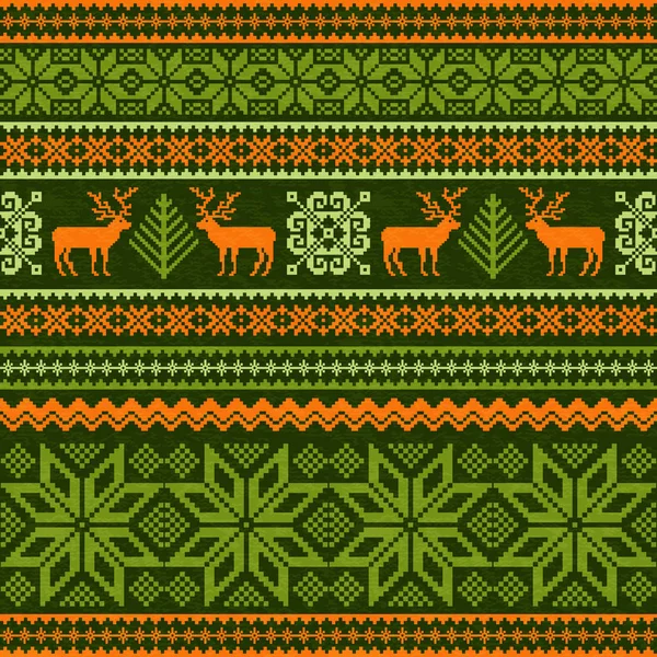 Tradiční zimní pletený vzor — Stockový vektor