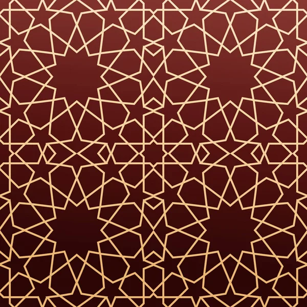 Seni geometris Arab, pola mulus - Stok Vektor
