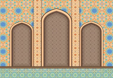 İslam mimarisi süs arka plan unsurları