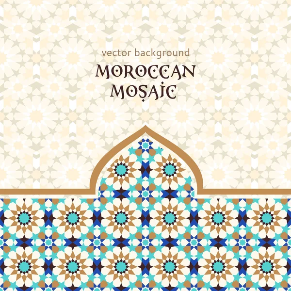 Mosaico fundo em estilo marroquino — Vetor de Stock