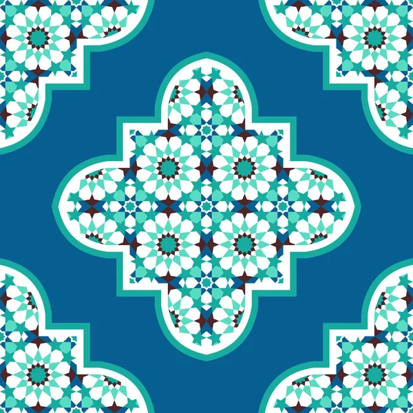 Čtyřlístků marocké mozaika — Stockový vektor