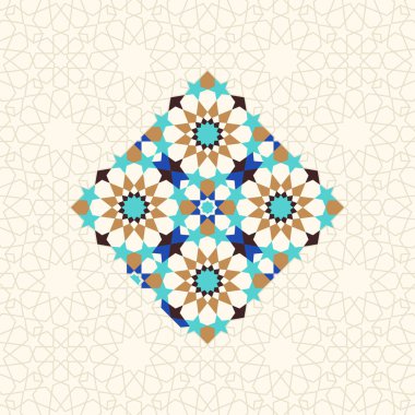 İslam mozaik süsleme, geometrik arka plan