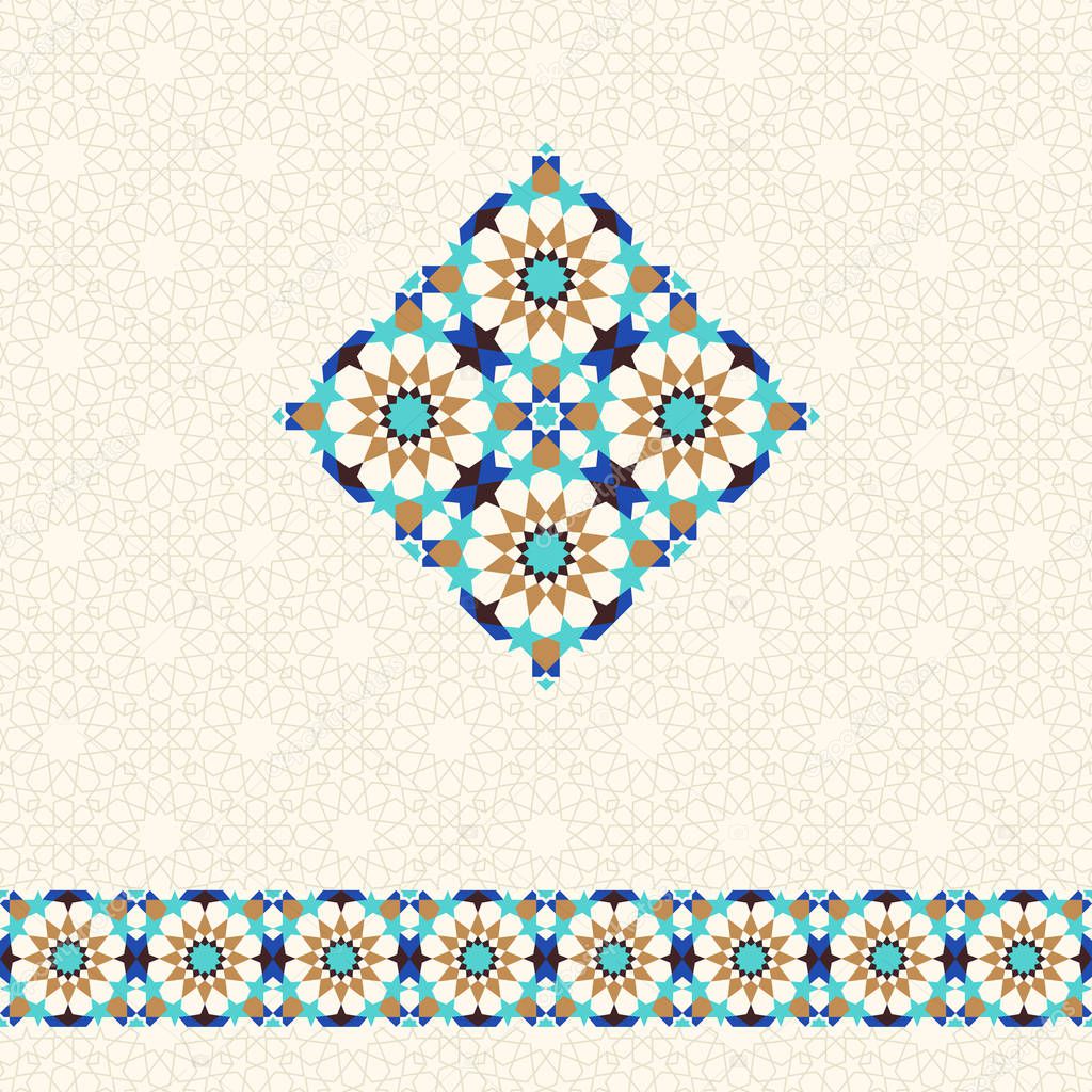 Abstract geometric background in arabic style