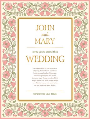 düğün davetiye kartı şablonu